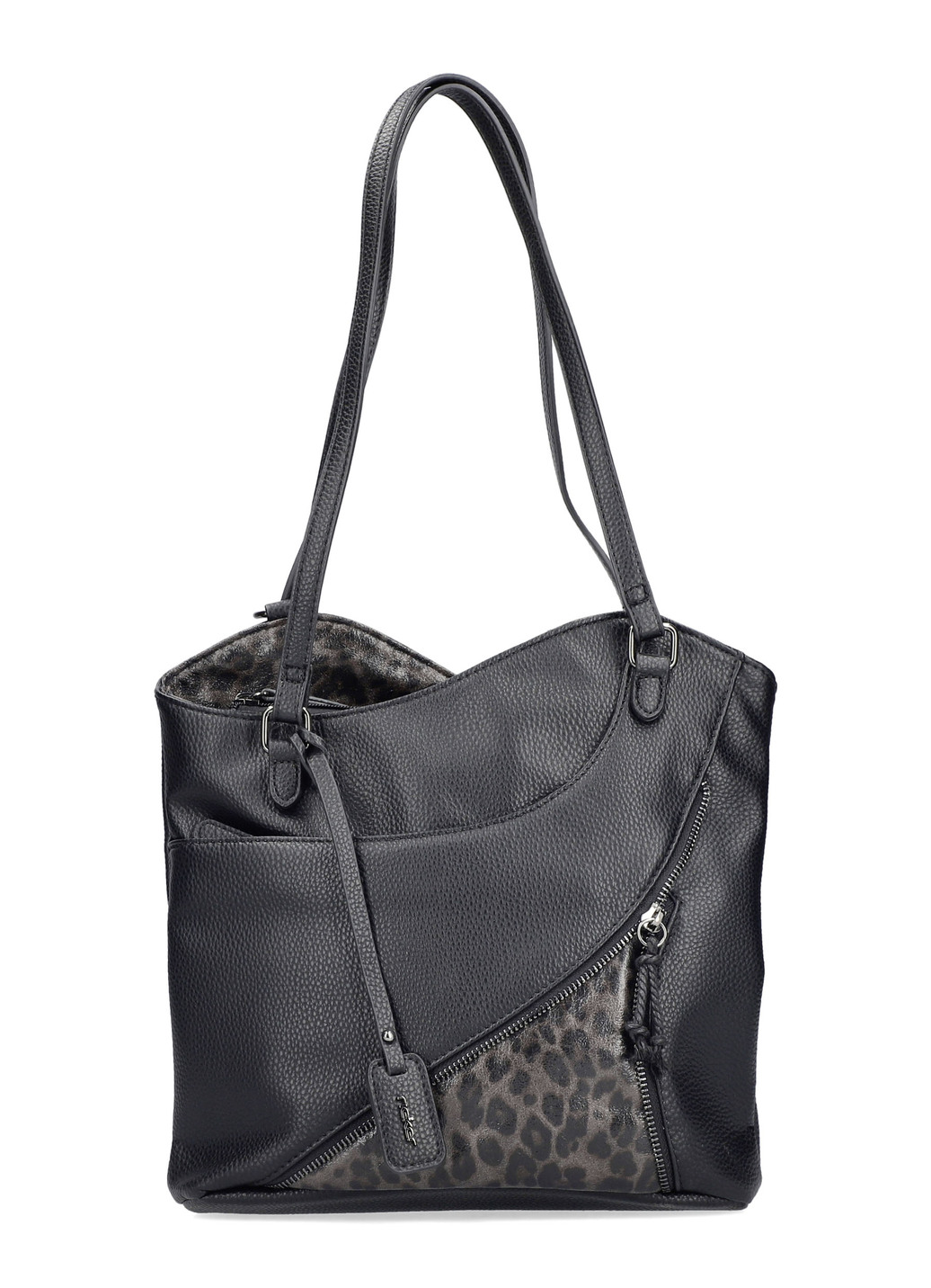 Rieker, Tasche, Damen, mit optischen Leo-Highlights, Schwarz von Rieker