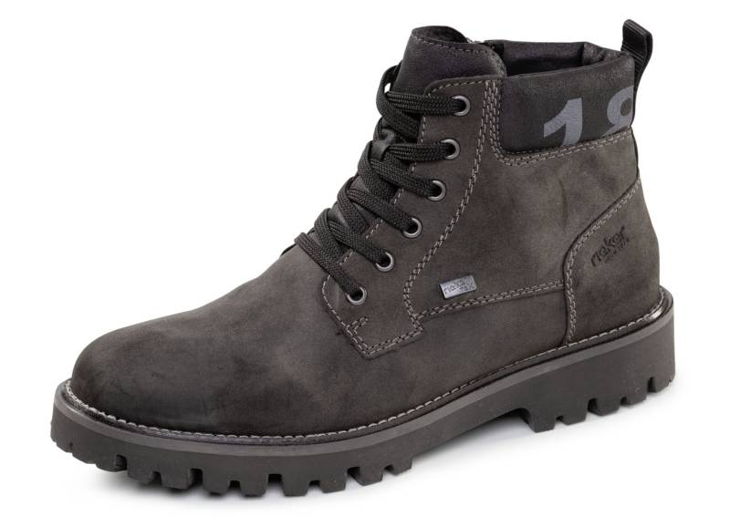 Rieker, gefütterte Herren-Boots, Winterschuhe, Weite H, mit Reißverschluss, Anthrazit, Größe 45 von Rieker