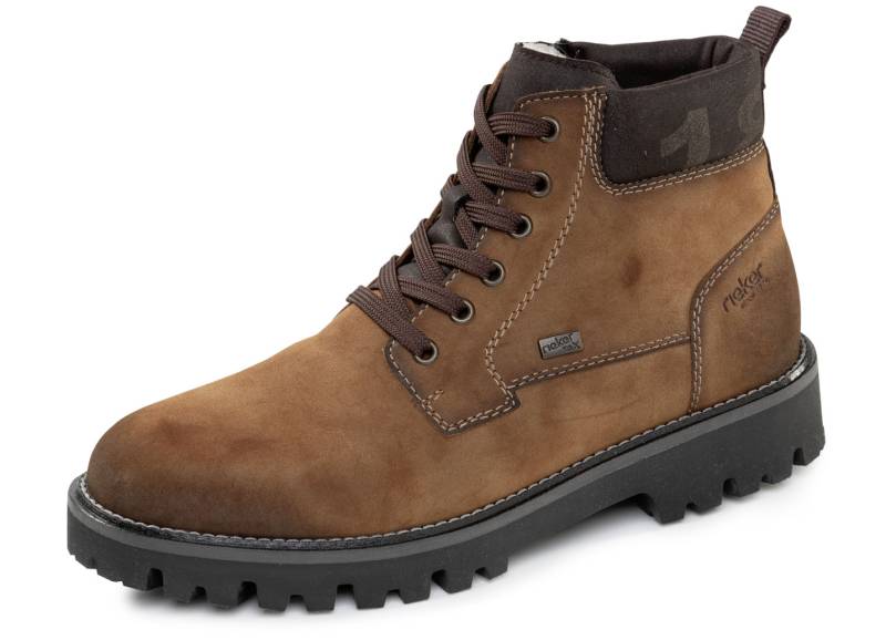 Rieker, gefütterte Herren-Boots, Winterschuhe, Weite H, mit Reißverschluss, Cognac, Größe 44 von Rieker