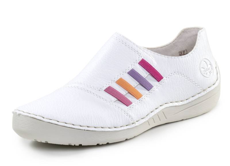 Rieker, klassische Damen-Slipper, mit Gummizug, Weiss, Größe 39 Rieker, klassische Damen-Slipper, mit Gummizug, Weiss, Größe 39 von Rieker