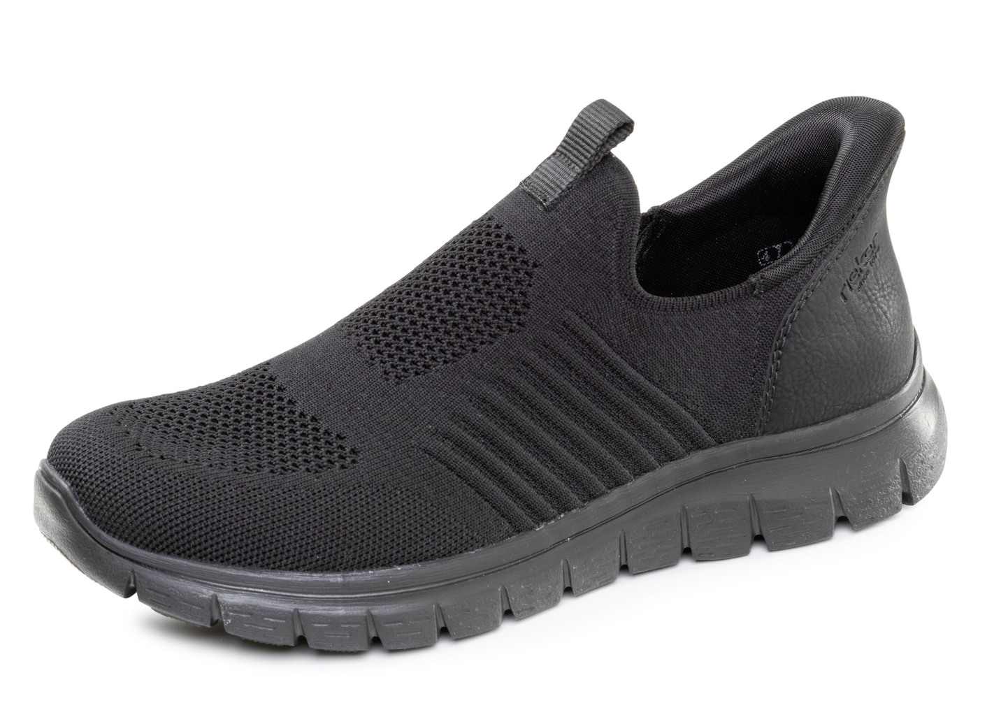 Rieker, leichte Herren-Slipper, mit verstärkter Hinterkappe, Schwarz, Größe 43 von Rieker