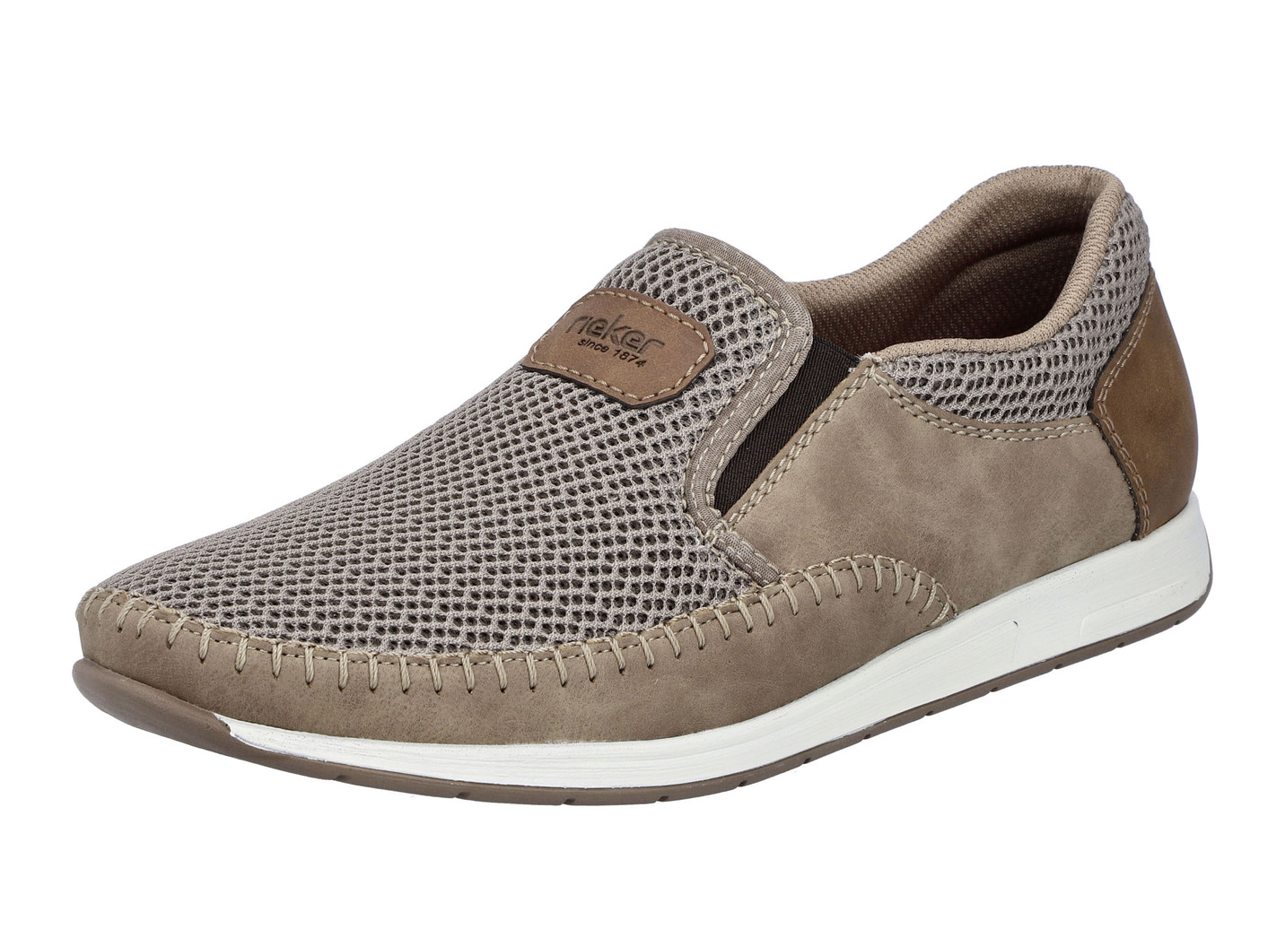 Rieker, sommerliche Herren-Slipper, mit Gummizug, Braun, Größe 43 von Rieker