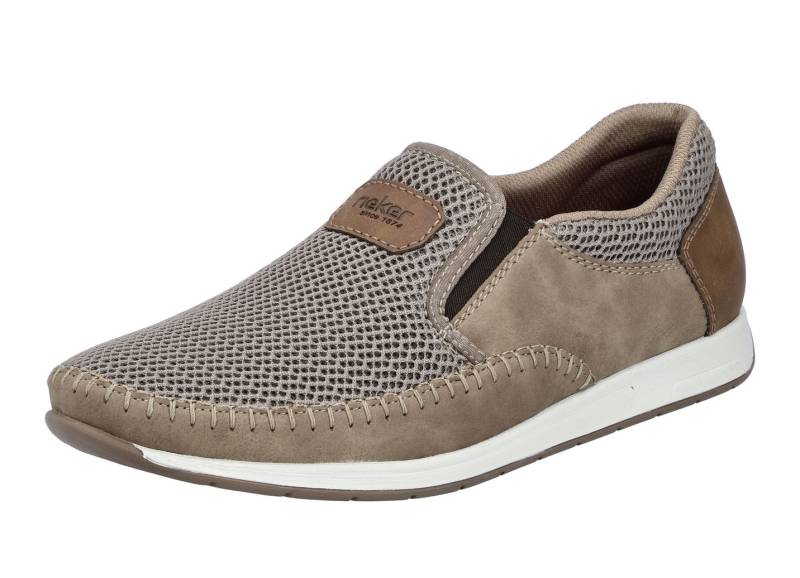 Rieker, sommerliche Herren-Slipper, mit Gummizug, Braun, Größe 43 von Rieker