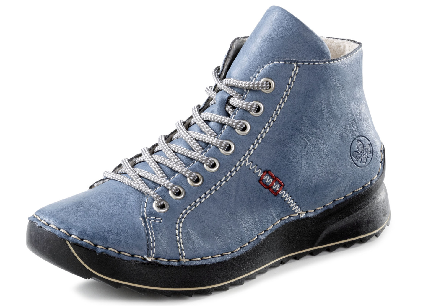 Rieker, sportive Damen-Boots, Winterschuhe, mit Reißverschluss, Jeansblau, Größe 39 von Rieker