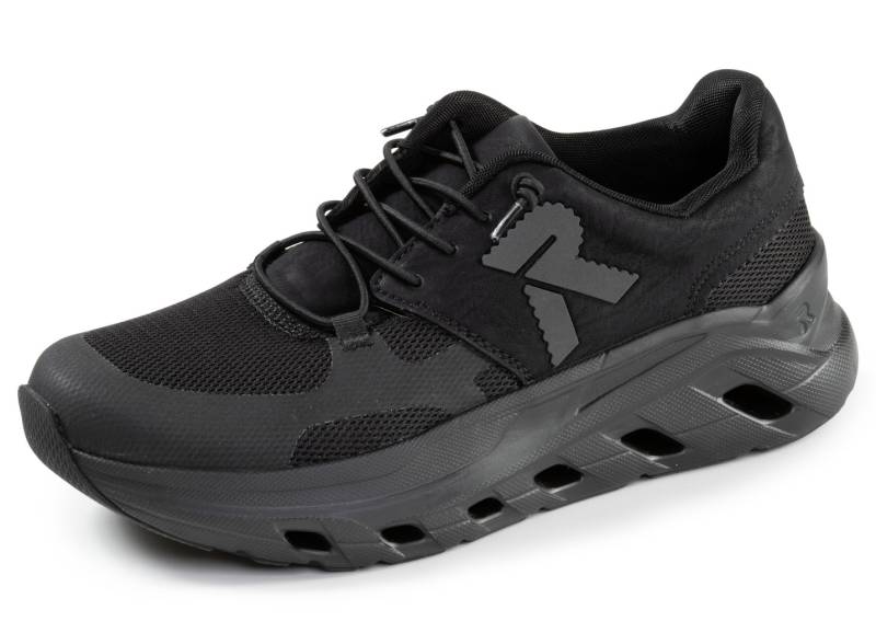 Rieker, sportive Damen-Sneaker, Weite G, mit herausnehmbarem Fußbett, Schwarz, Größe 38 von Rieker