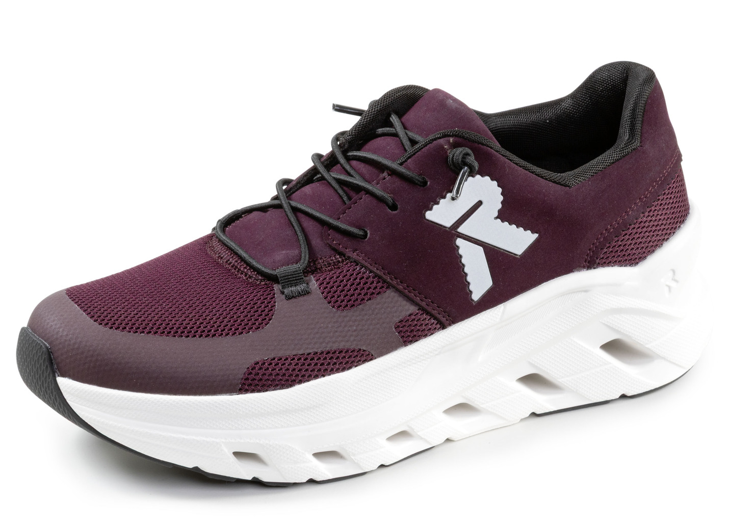 Rieker, sportive Damen-Sneaker, Weite G, mit herausnehmbarem Fußbett, Weinrot, Größe 37 von Rieker