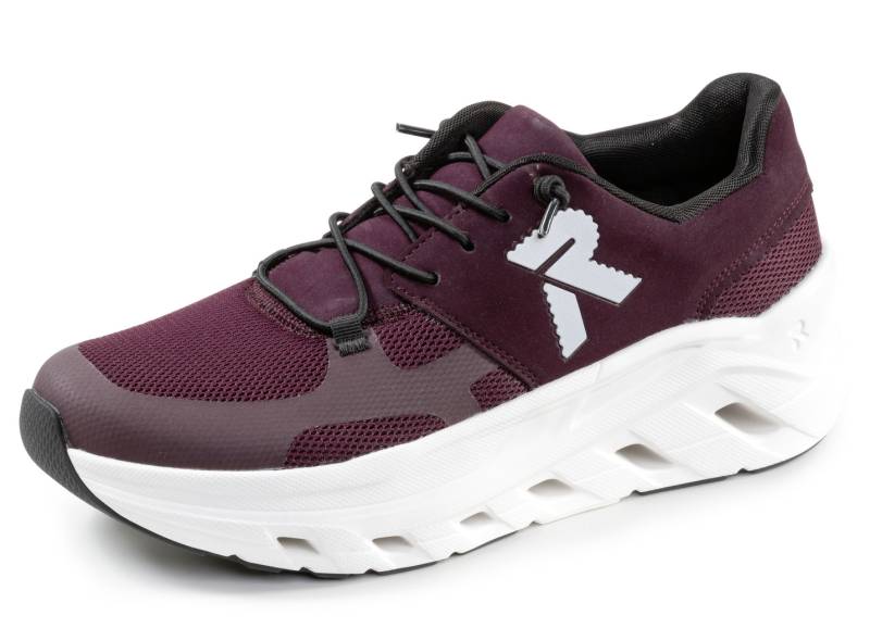Rieker, sportive Damen-Sneaker, Weite G, mit herausnehmbarem Fußbett, Weinrot, Größe 37 von Rieker