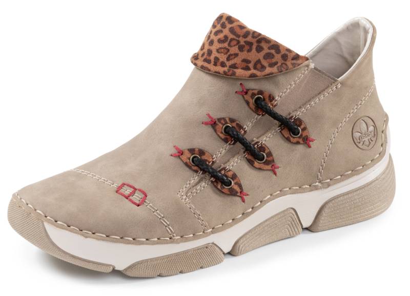 Rieker, trendige Damen-Boots, Winterschuhe, mit Reißverschluss, Taupe-Braun, Größe 38 von Rieker