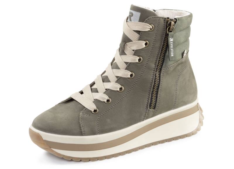 Rieker, trendige Damen-Boots, Winterschuhe, mit herausnehmbarem Fußbett, Schilfgrün, Größe 39 von Rieker