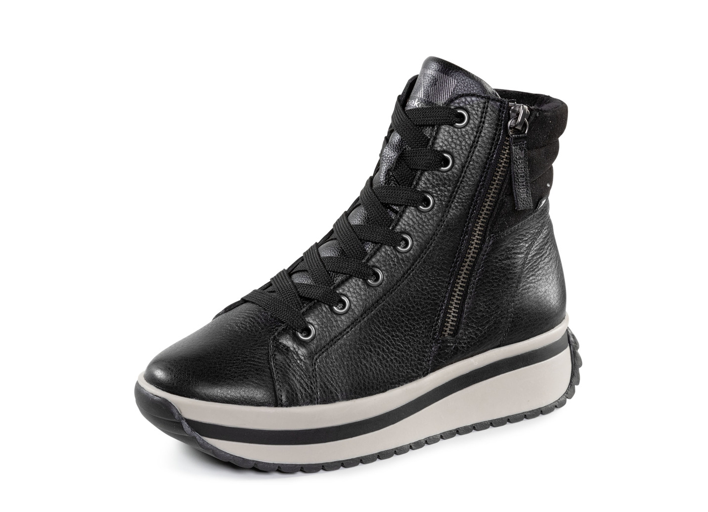 Rieker, trendige Damen-Boots, Winterschuhe, mit herausnehmbarem Fußbett, Schwarz, Größe 39 von Rieker