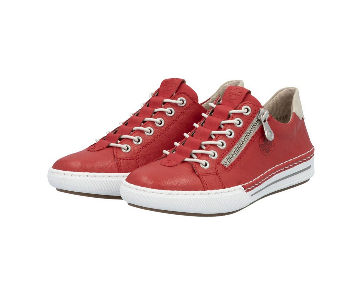 Rieker (Glattleder) L7250 rot Damen Sneaker von Rieker