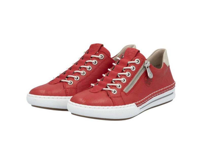 Rieker (Glattleder) L7250 rot Damen Sneaker von Rieker