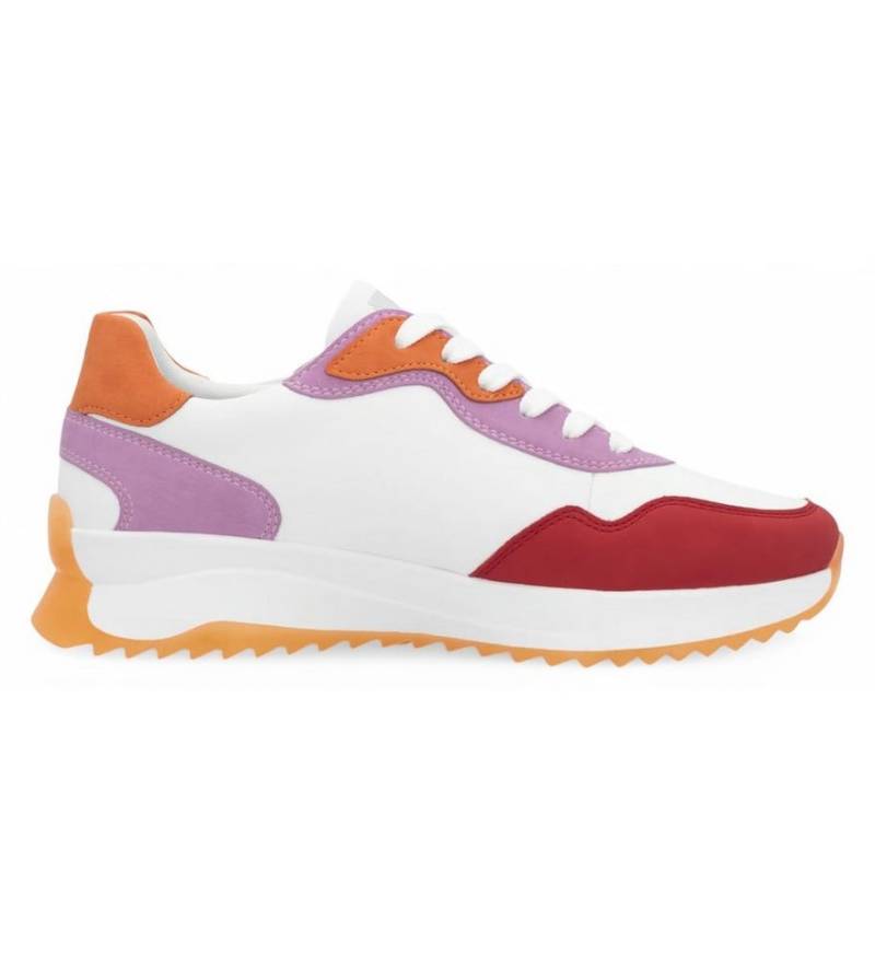 Rieker (Glattleder) W1308 weiss/rot/rosa/orange Damen Sneaker von Rieker