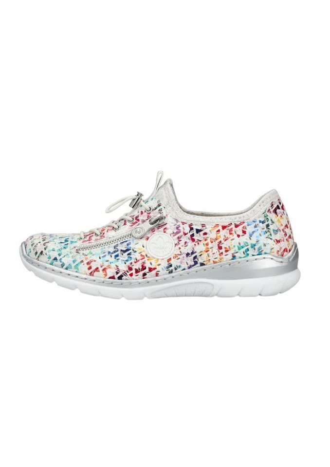 Rieker (Kunstleder) L3252 weiss/bunt Damen Sneaker von Rieker