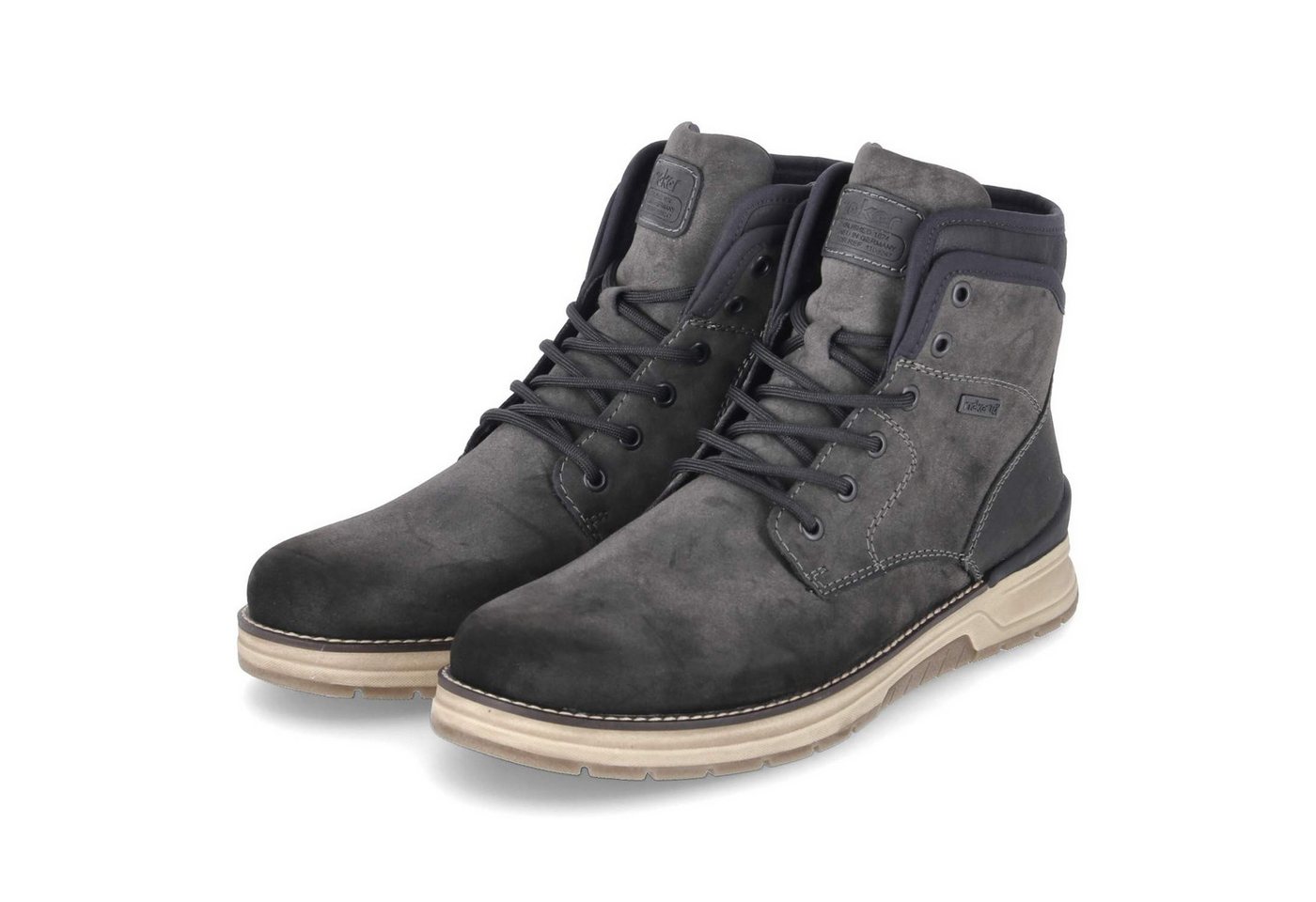 Rieker Rieker - male - 32331-45 - Synthetik - grau Schnürstiefel von Rieker