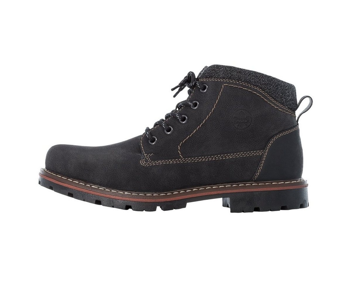 Rieker 37730 Herren Schnürboots Stiefeletten, Stiefel, Winterstiefel, Winterboots, Schneestiefel von Rieker