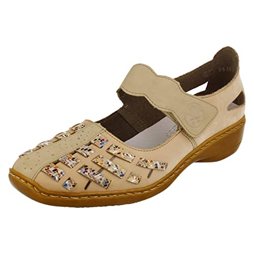Rieker Damen Sommerschuhe 41369, beige, 39 EU von Rieker