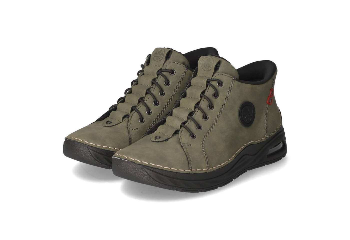 Rieker Rieker 44550-54 Damen Kunstleder gruen Schnürstiefel von Rieker