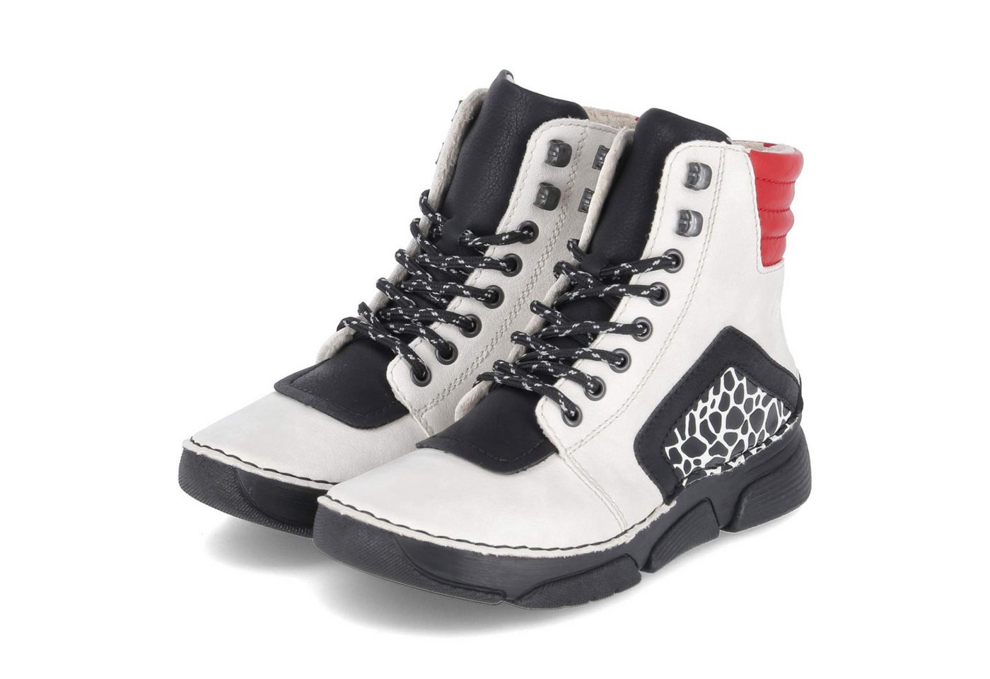 Rieker Rieker 45904-60 Damen Synthetik beige Schnürstiefel von Rieker