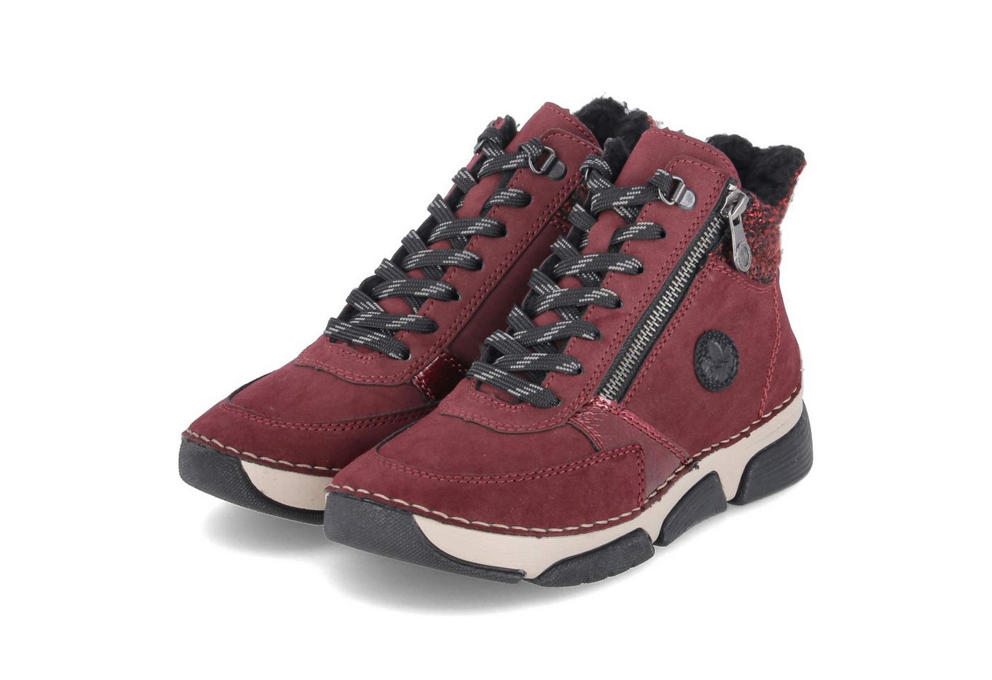 Rieker Rieker 45960-35 Damen Kunstleder rot Winterstiefel von Rieker