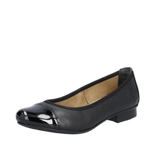 Rieker 51998-00 Ballettschuhe aus schwarzem Leder, Schwarz , 40 EU von Rieker