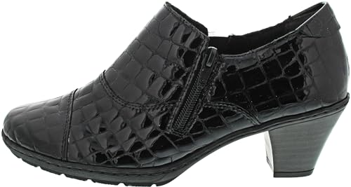 Rieker 57173-03 Black Croc Patent Leather Womens Boot Shoes 39 Black Croc von Rieker