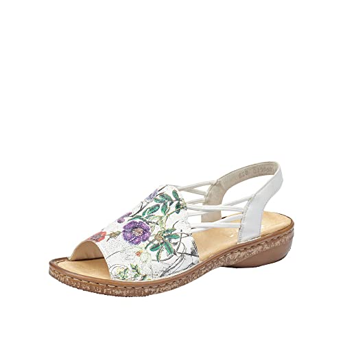Rieker Damen 628D1 Sandale, Mehrfarbig, 39 EU von Rieker