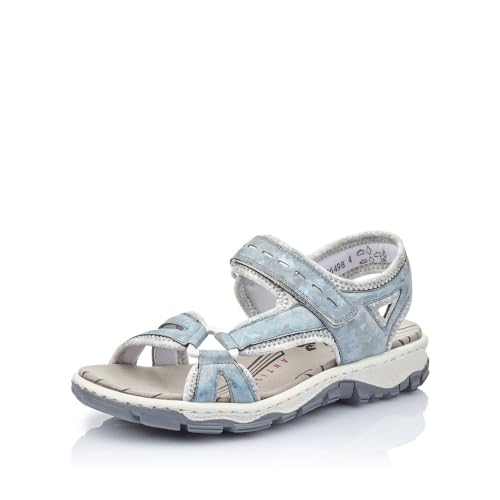 Rieker 68879 Damen Trekking Sandalen,Outdoor-Sandale,Sport-Sandale,Sommerschuh,heaven/silverflower/12/40 EU / 6.5 UK von Rieker