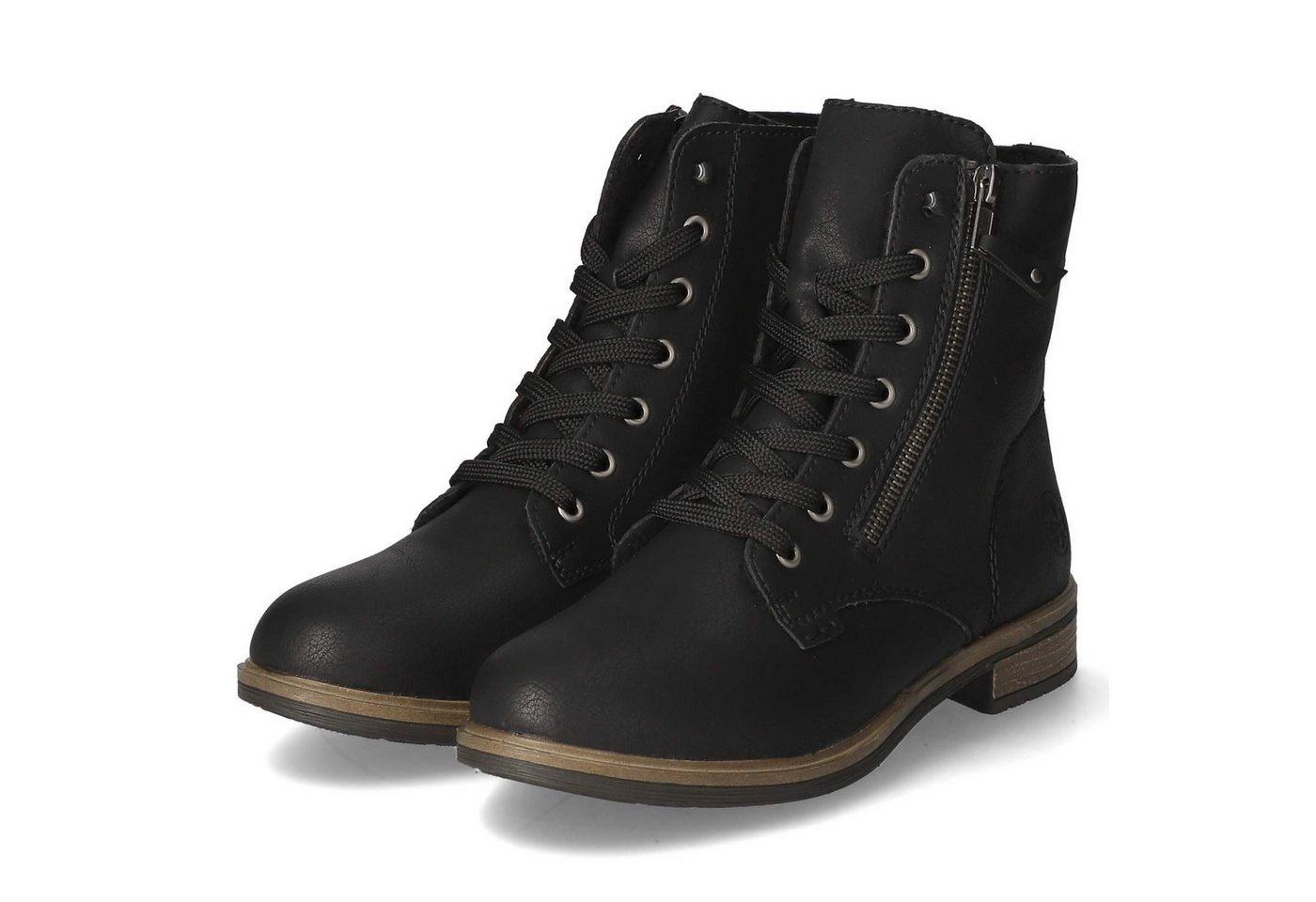 Rieker Rieker 72221-00 Damen Synthetik schwarz Schnürstiefel von Rieker