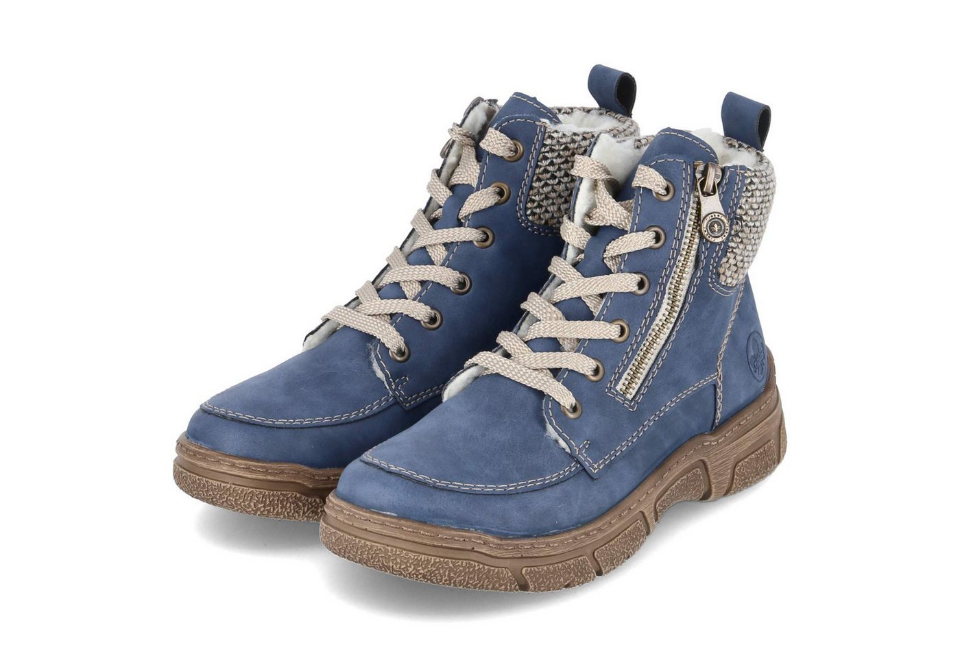 Rieker Rieker 72330-14 Damen Kunstleder blau Winterstiefel von Rieker