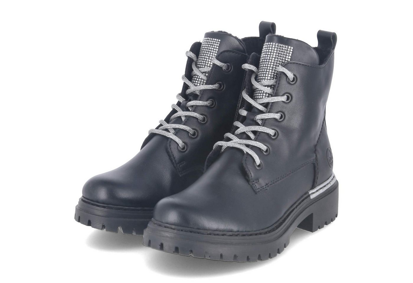 Rieker Rieker 72620-00 Damen Synthetik schwarz Schnürstiefel von Rieker