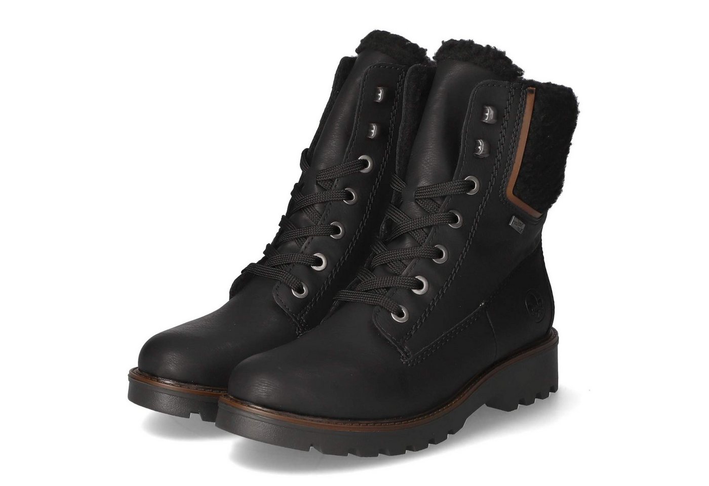 Rieker Rieker 73230-00 Damen Kunstleder schwarz Winterstiefel von Rieker