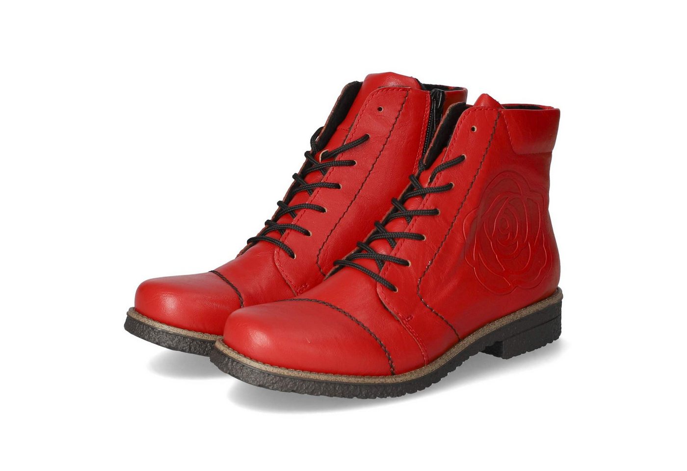 Rieker Rieker 73504-33 Damen Kunstleder rot Schnürstiefel von Rieker