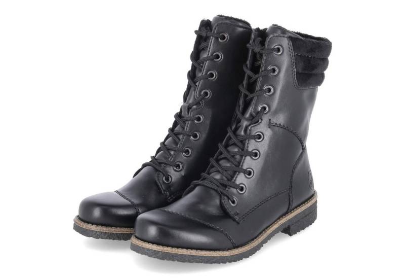 Rieker Rieker 73570-00 Damen Kunstleder schwarz Schnürstiefel von Rieker