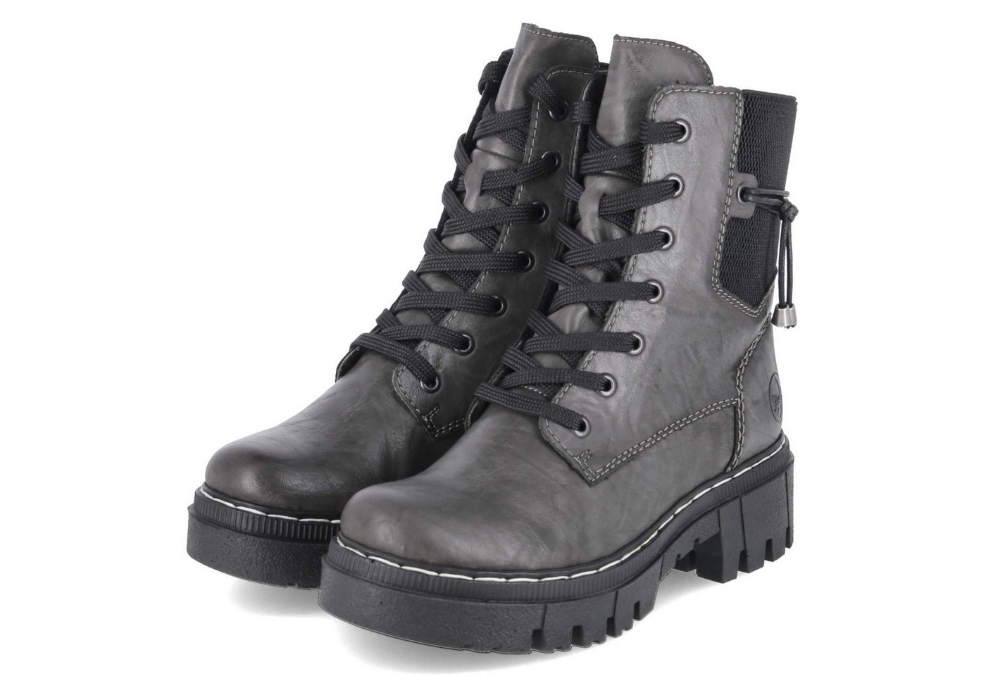 Rieker Rieker 74031-45 Damen Synthetik grau Schnürstiefel von Rieker