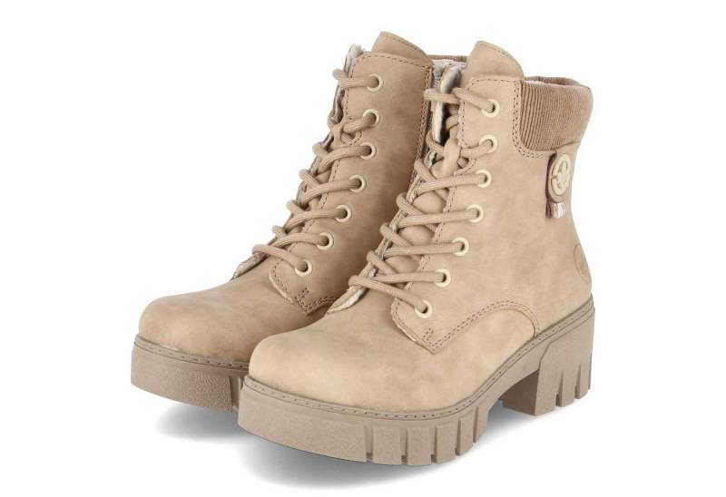 Rieker Rieker 74532-60 Damen Synthetik beige Schnürstiefel von Rieker
