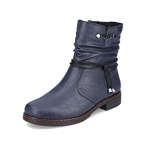 Rieker Damen Klassische Stiefeletten 75160, Frauen Stiefeletten,Bootee,Booties,halbstiefel,Kurzstiefel,uebergangsschuhe,blau (14),41 EU / 7.5 UK von Rieker