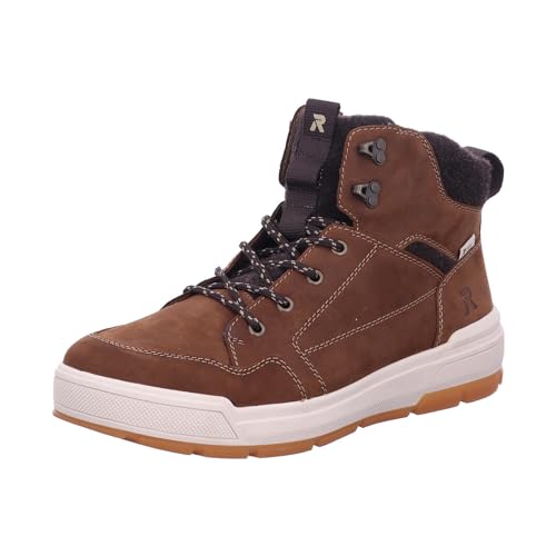 Rieker Boots Leder-/Textilkombination uni Boots braun warm Winter von Rieker