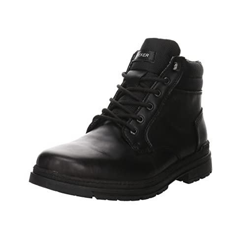 Rieker Boots Leder-/Textilkombination uni Boots schwarz Glattleder von Rieker