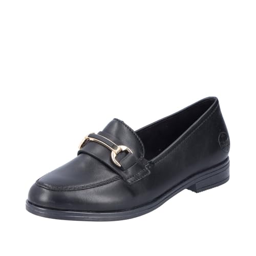 Rieker Damen 46262 Slipper, Schwarz, 41 EU von Rieker