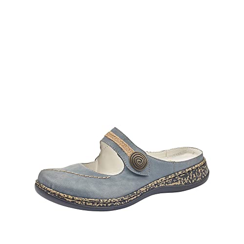 Rieker Damen 46391 Clogs, Blau Jeans 14, 36 EU von Rieker