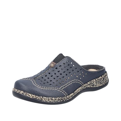 Rieker Damen 46395 Clogs, Blau, 42 EU von Rieker