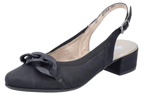 Rieker Damen 47068 Halbschuhe, Schwarz, 36 EU von Rieker