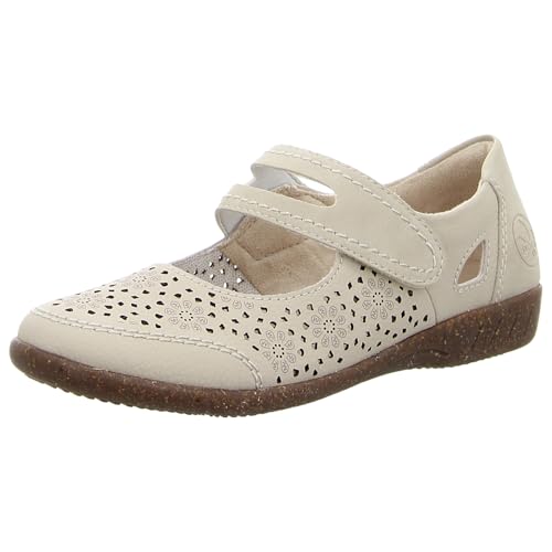Rieker Damen 47675 Ballerina, Beige, 40 EU von Rieker