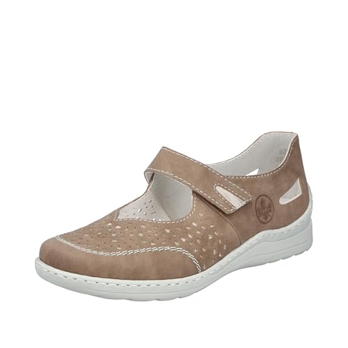 Rieker Damen 48996 Ballerina, Beige, 42 EU von Rieker