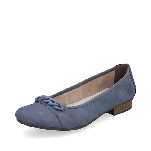 Rieker Damen 51990 Ballerinas, blau, 36 EU von Rieker