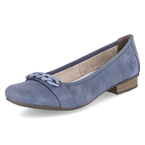 Rieker Damen 51990 Ballerinas, blau, 36 EU von Rieker