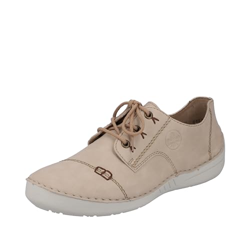 Rieker Damen 52520 Schnürhalbschuhe, Beige, 37 EU von Rieker