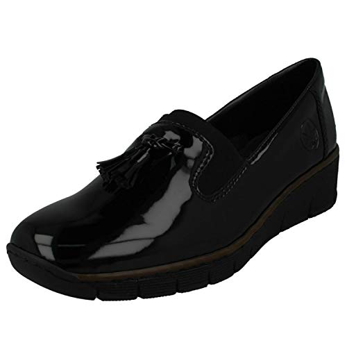 Rieker Gleam Womens Tassel Loafers 40 EU Schwarz Lack von Rieker