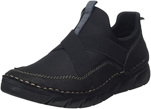 Rieker Damen 55056 Slipper, schwarz, 36 EU von Rieker